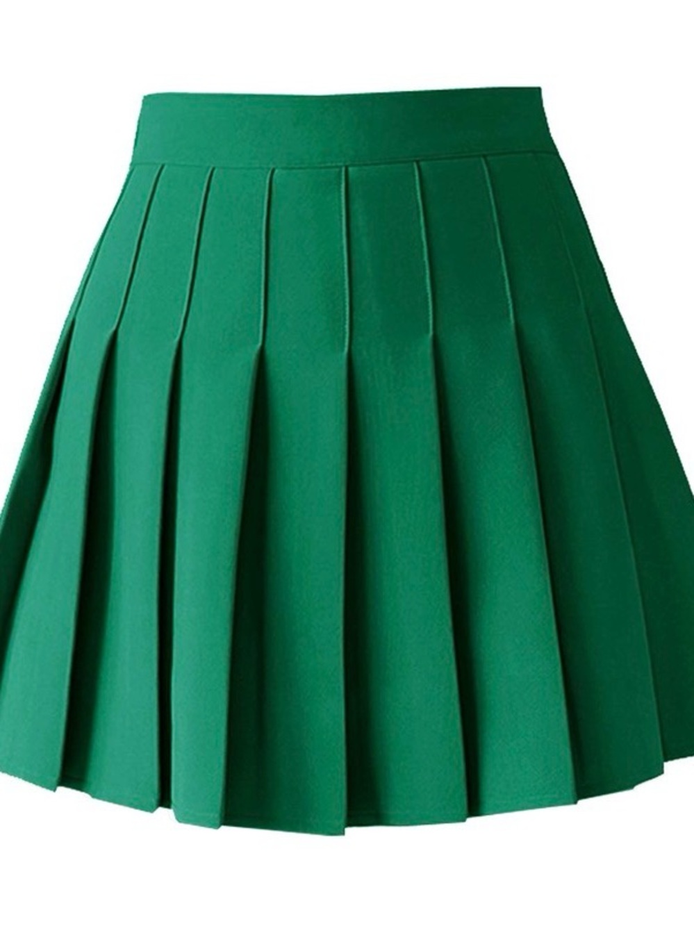 Green Pleated Women’s Skirt - Classic A-Line
